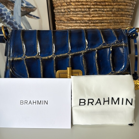 NWT 🌹Brahmin NERIDA ANCHOR NERINA Melbourne Leather Satchel ⭐NWT, REG, DUST BAG - Picture 11 of 13